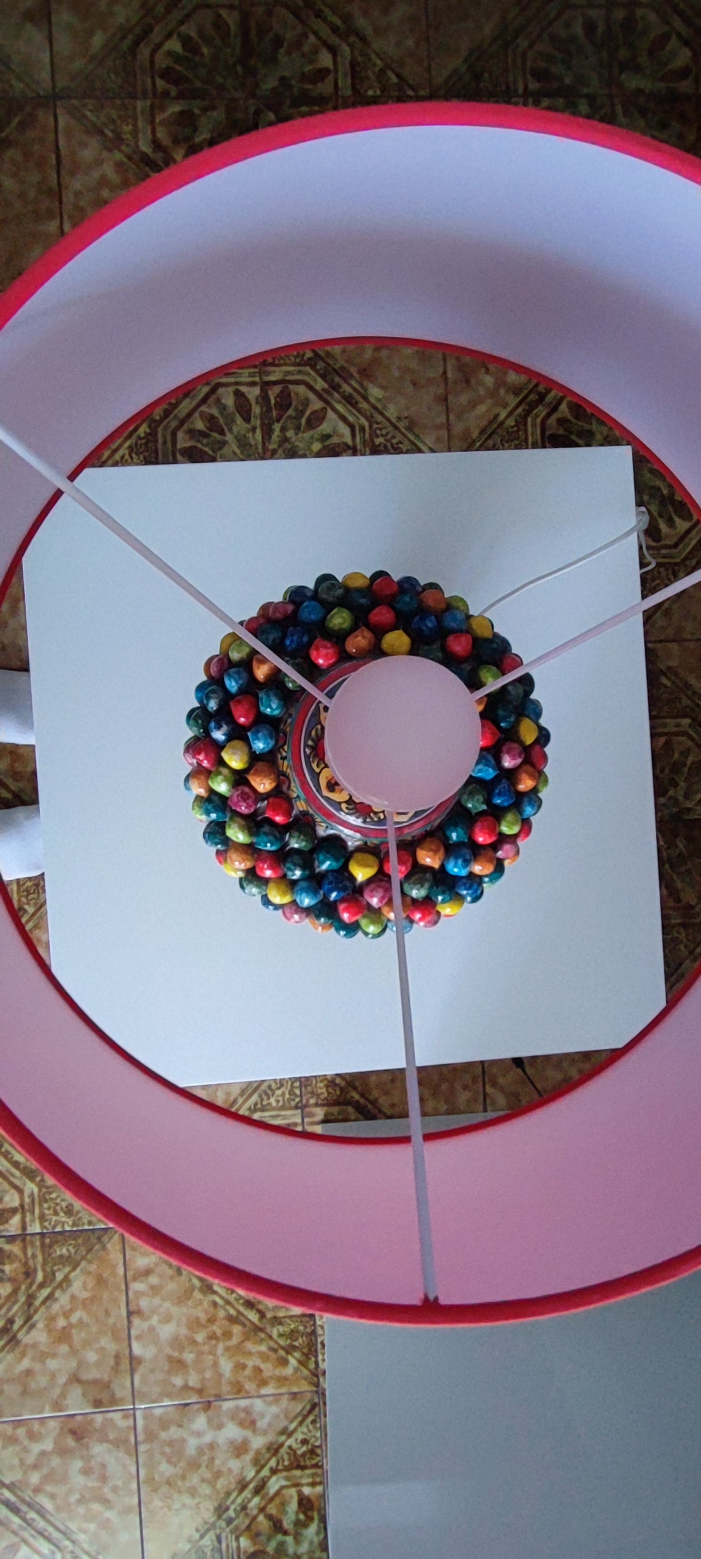 Handmade Sicilian pinecone lamp