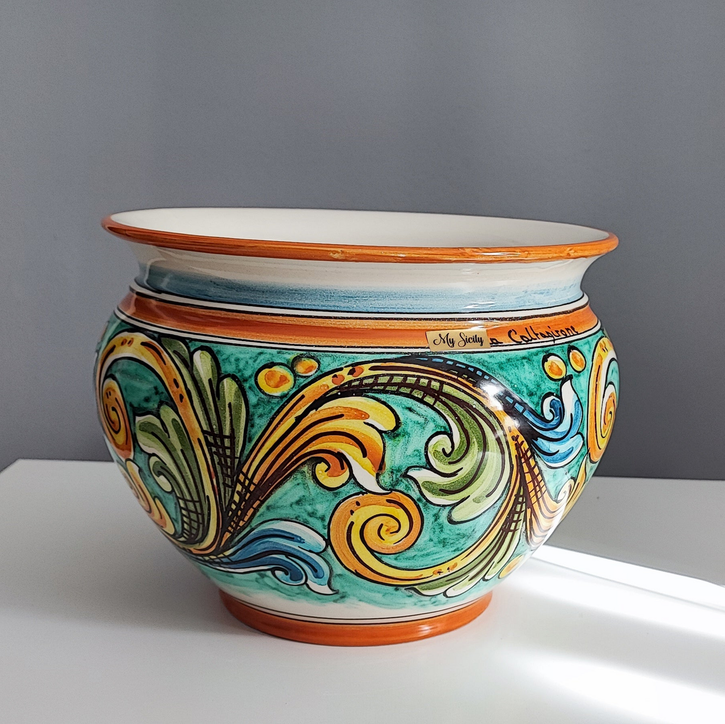 Caltagirone Ceramic Vase Holder
