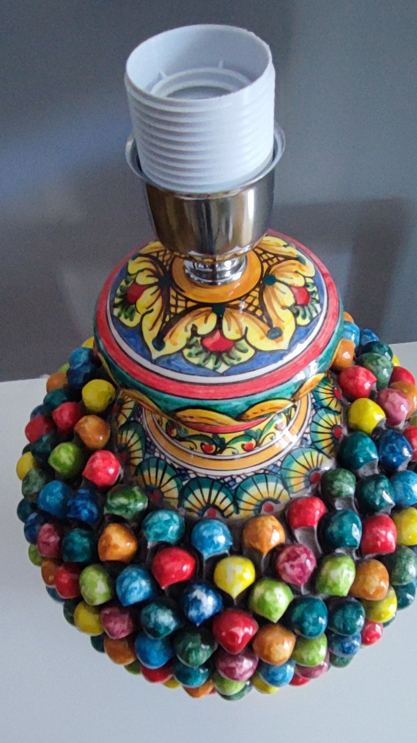 Mediterranean-style ceramic lamp
