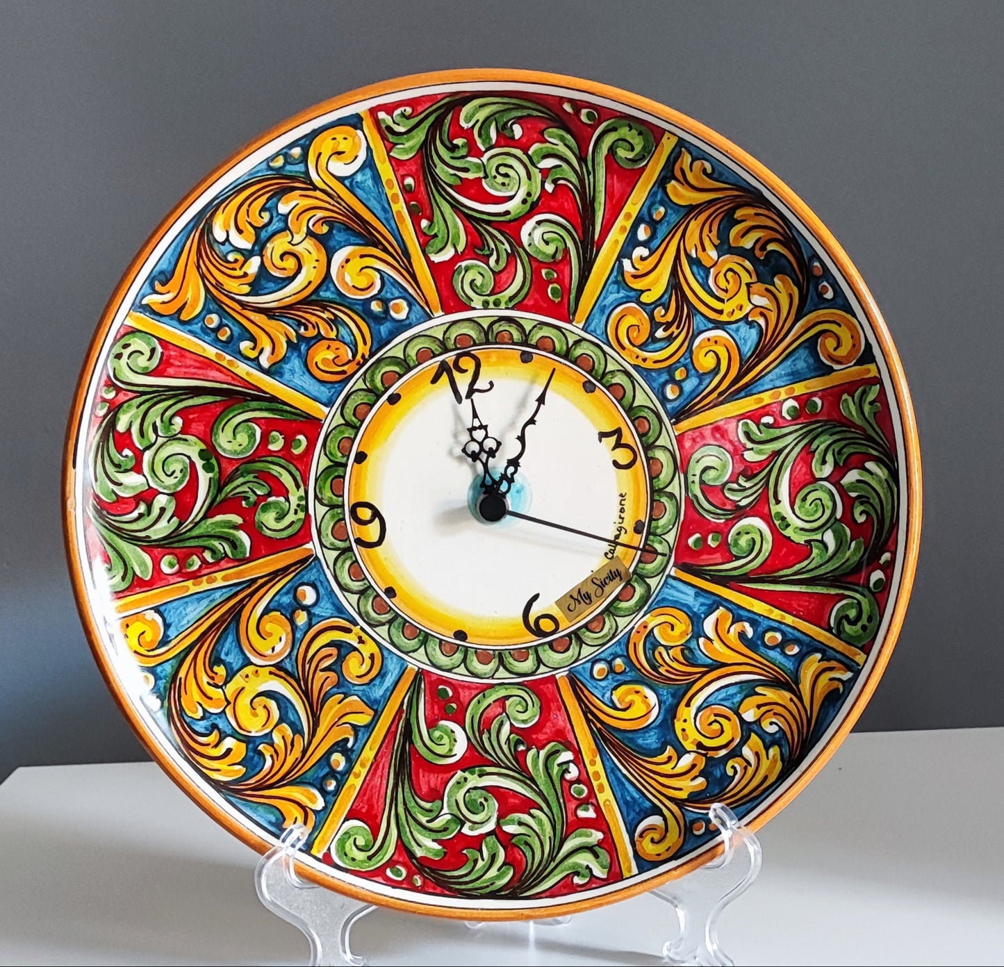 Hand-Painted Clock