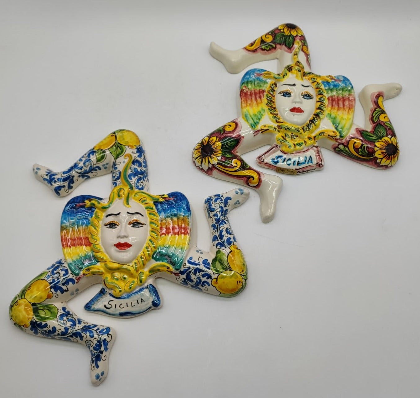 Handcrafted Sicilian Caltagirone Ceramics Trinacria