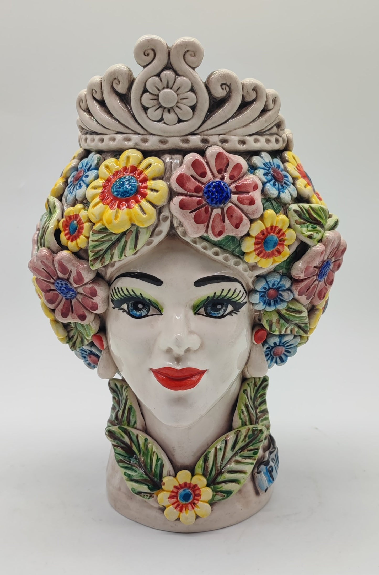 Ceramica di Caltagirone "Sicilian (Seasons Series) Moorish Heads"