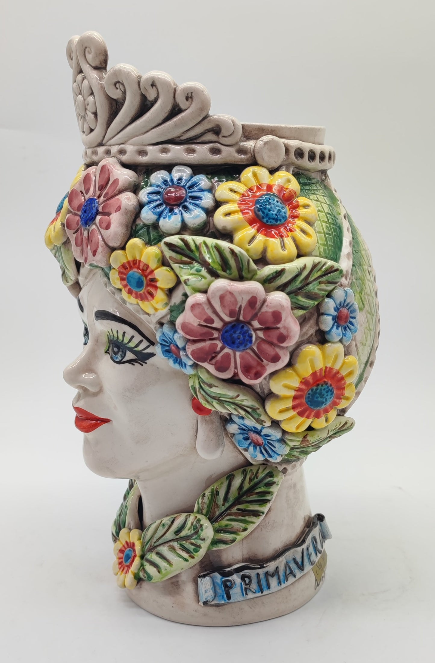 Ceramica di Caltagirone "Sicilian (Seasons Series) Moorish Heads"