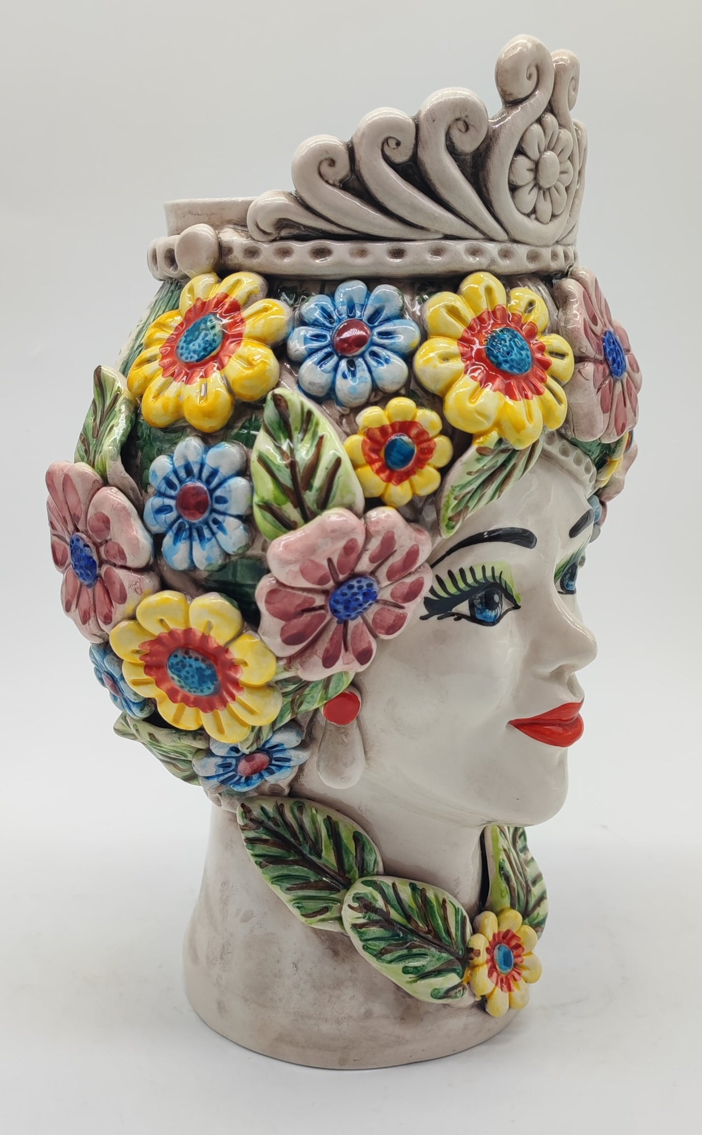 Ceramica di Caltagirone "Sicilian (Seasons Series) Moorish Heads"
