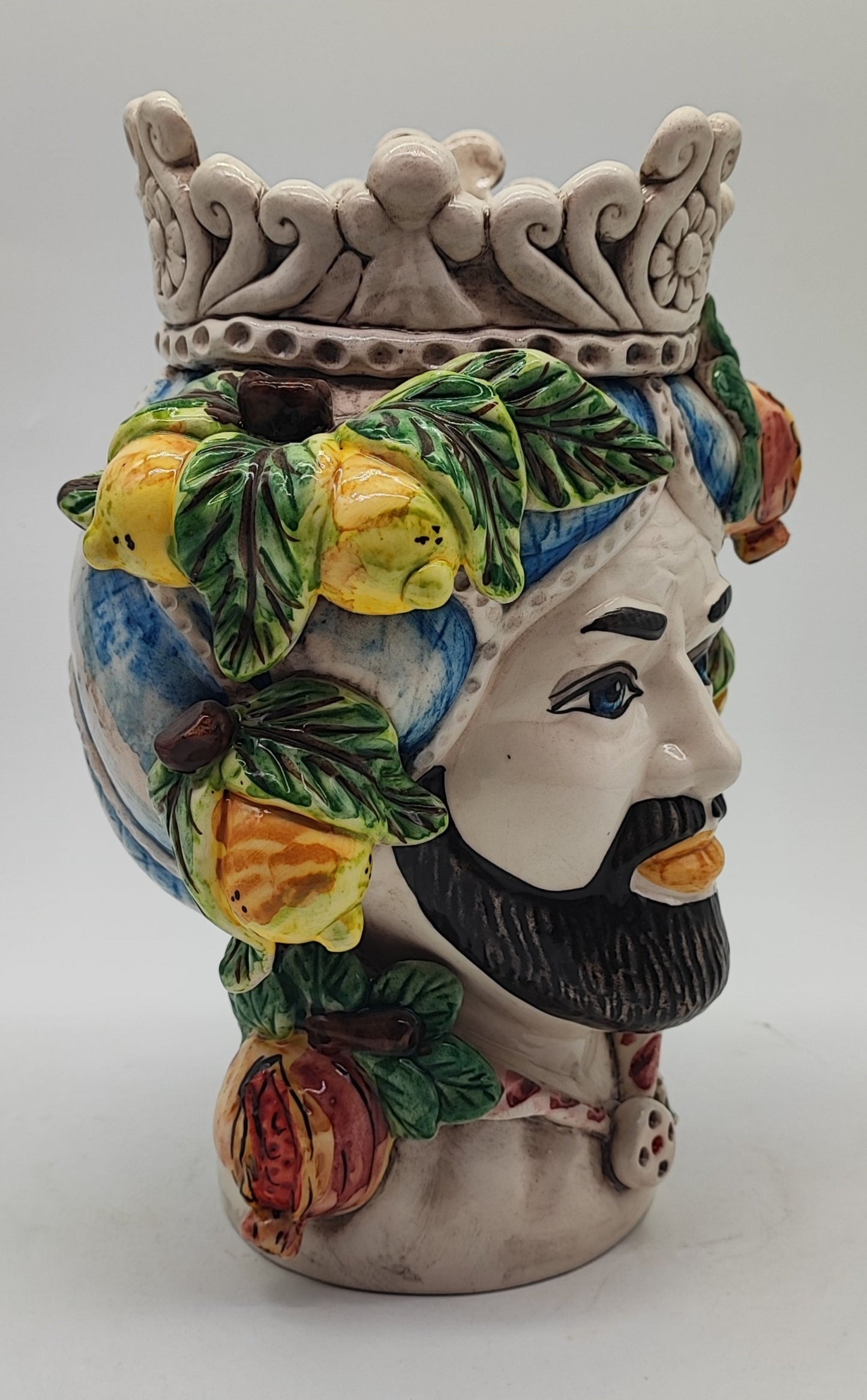 Ceramica di Caltagirone "Sicilian (Seasons Series) Moorish Heads"