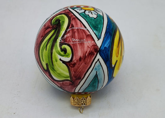 Ceramica di Caltagirone Xmas Tree Fruit Balls – Handcrafted Sicilian Elegance