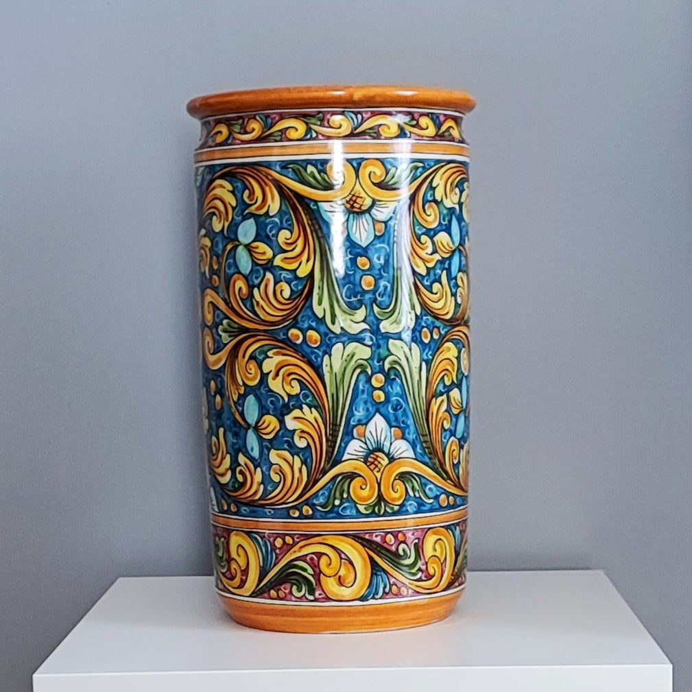 Sicilian Umbrella Stand from Ceramica di Caltagirone
