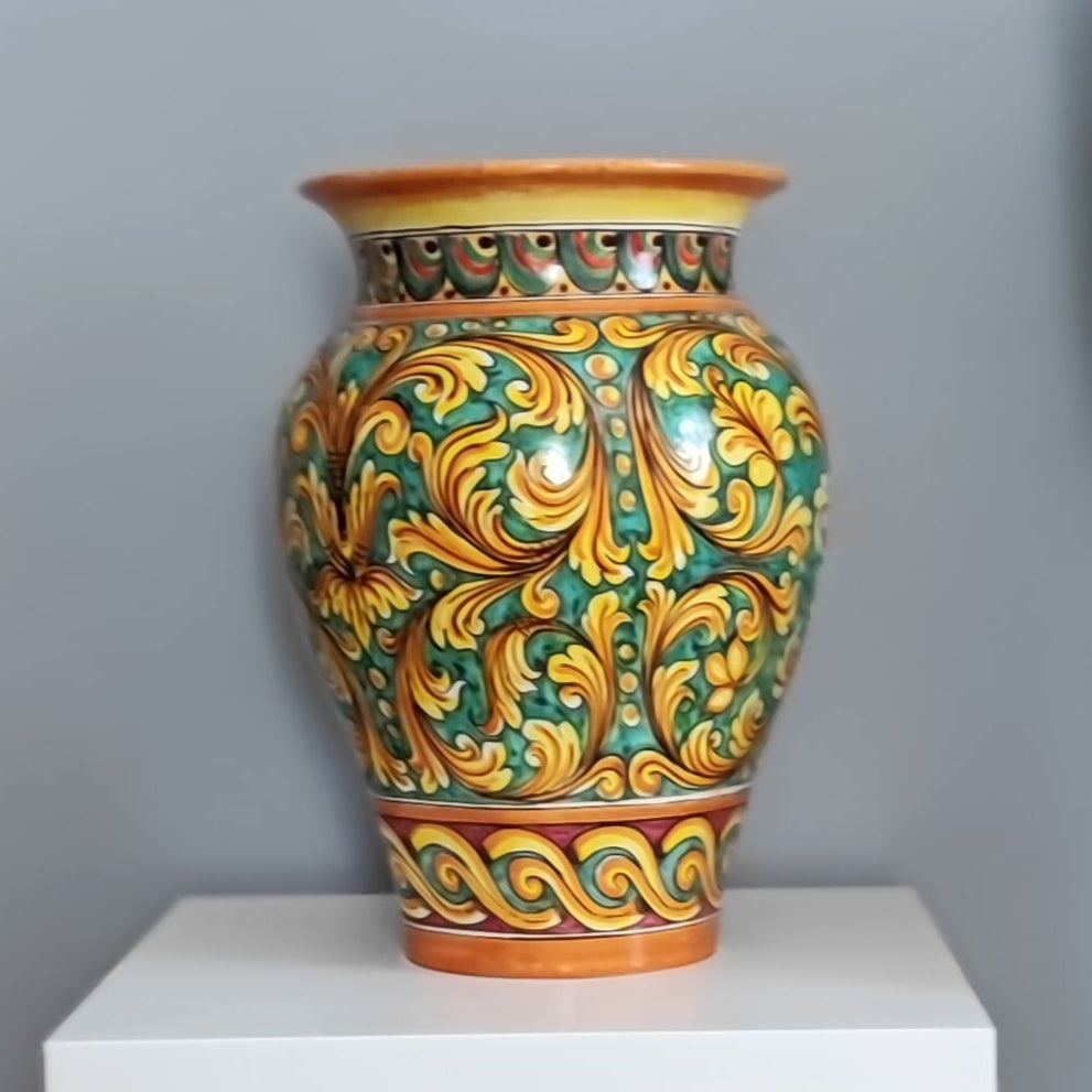Sicilian Umbrella Stand from Ceramica di Caltagirone