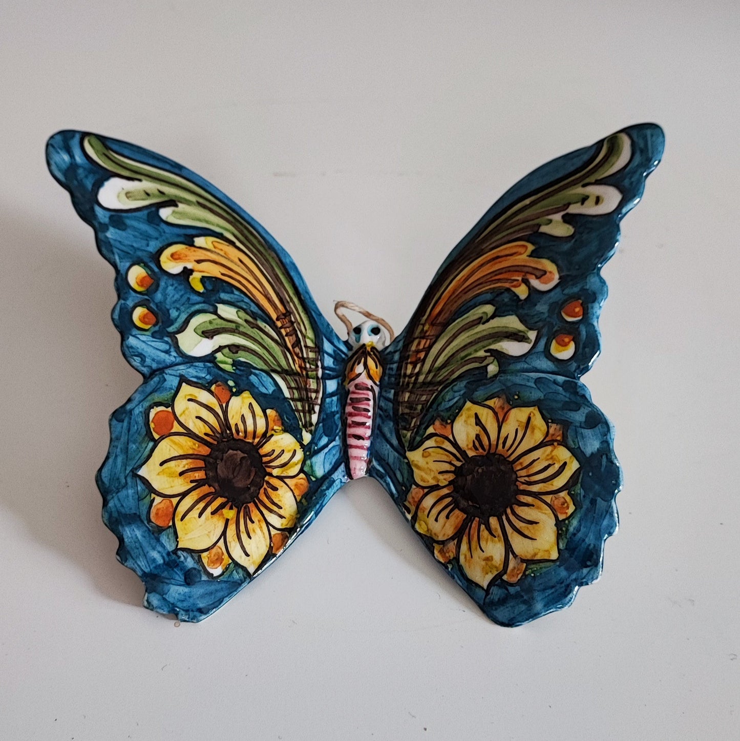 Handcrafted 15cm Caltagirone Butterfly Ceramic Favor