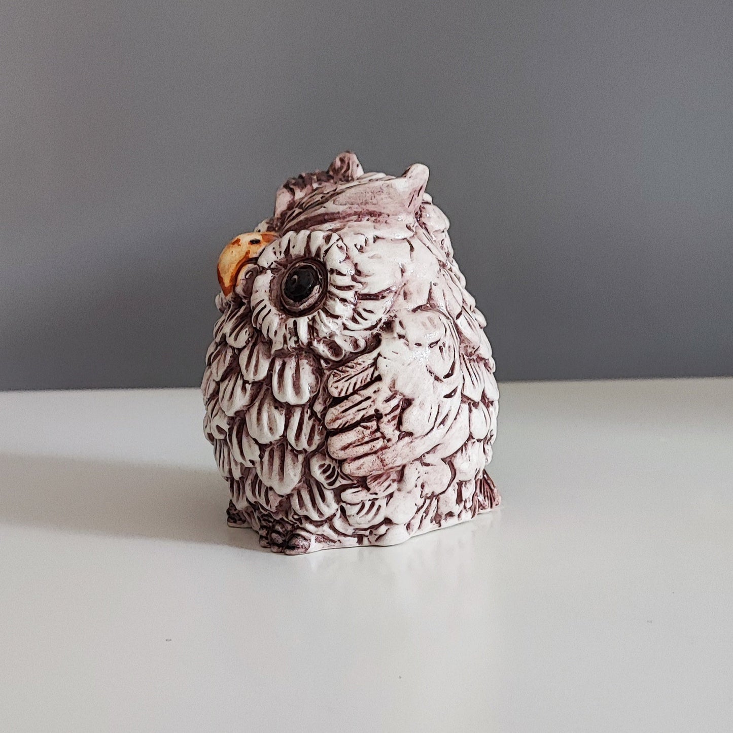 Handcrafted 12cm Caltagirone Owl Ceramic Favor