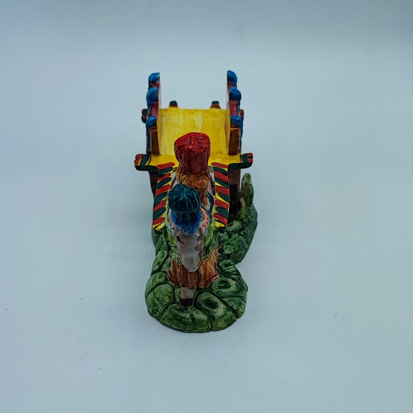 Handcrafted Ceramica di Caltagirone Cart and Horse Set