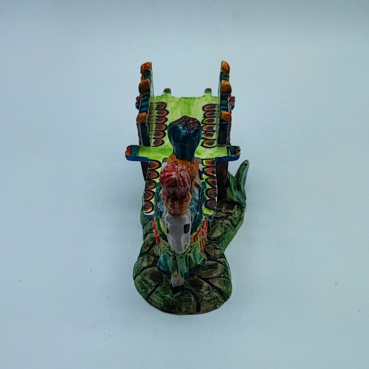 Handcrafted Ceramica di Caltagirone Cart and Horse Set