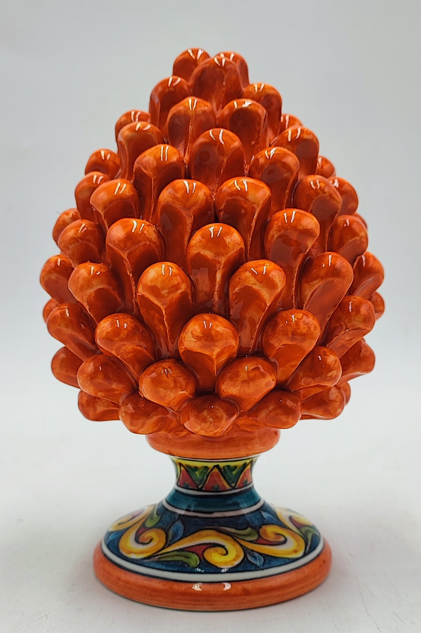 Handcrafted Ceramic Pine Cone - A Stunning Art Piece for Home Decor Enthusiasts and Italian Pottery Collectors