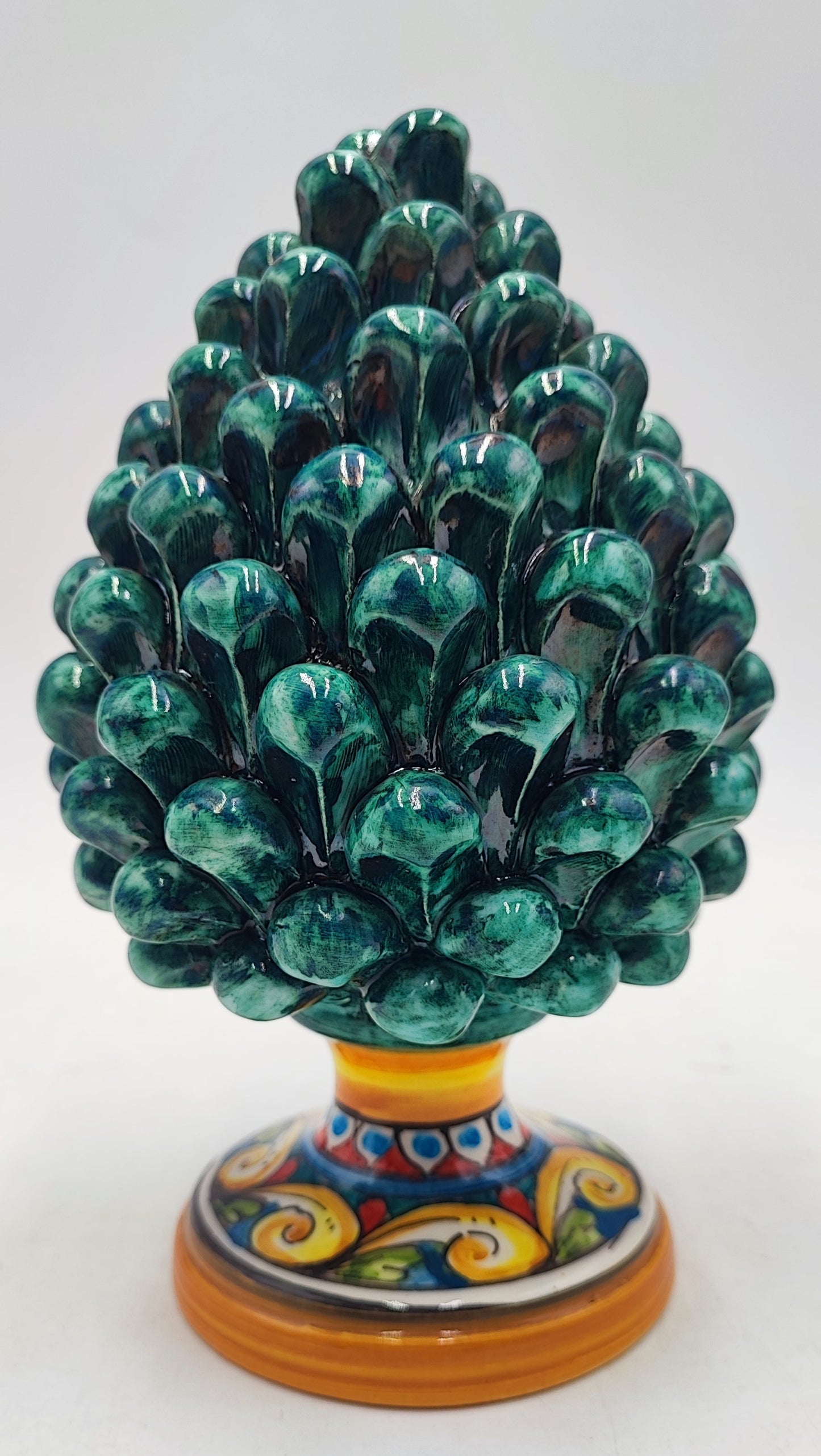 Handcrafted Ceramic Pine Cone - A Stunning Art Piece for Home Decor Enthusiasts and Italian Pottery Collectors
