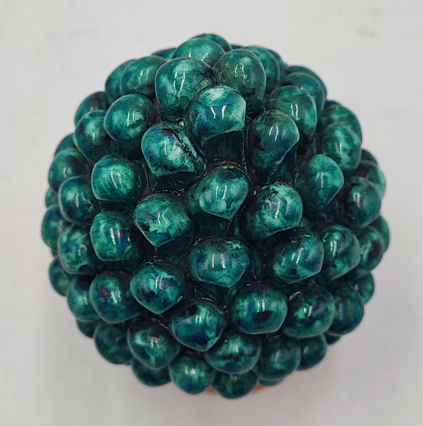 Handcrafted Ceramic Pine Cone - A Stunning Art Piece for Home Decor Enthusiasts and Italian Pottery Collectors