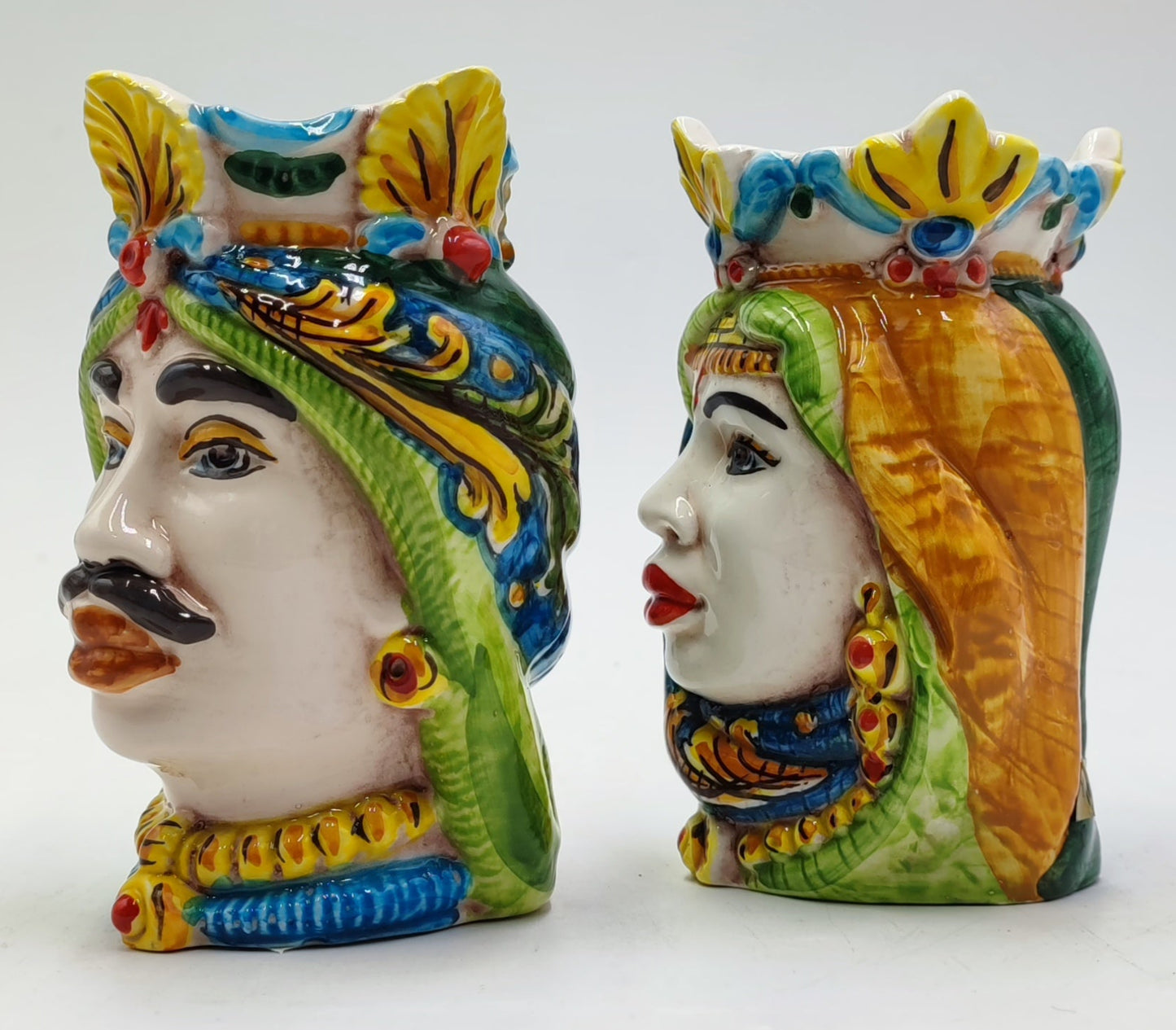 Miniature Marvels: Teste di Moro 15cm Ceramic Delights of Ceramica di Caltagirone