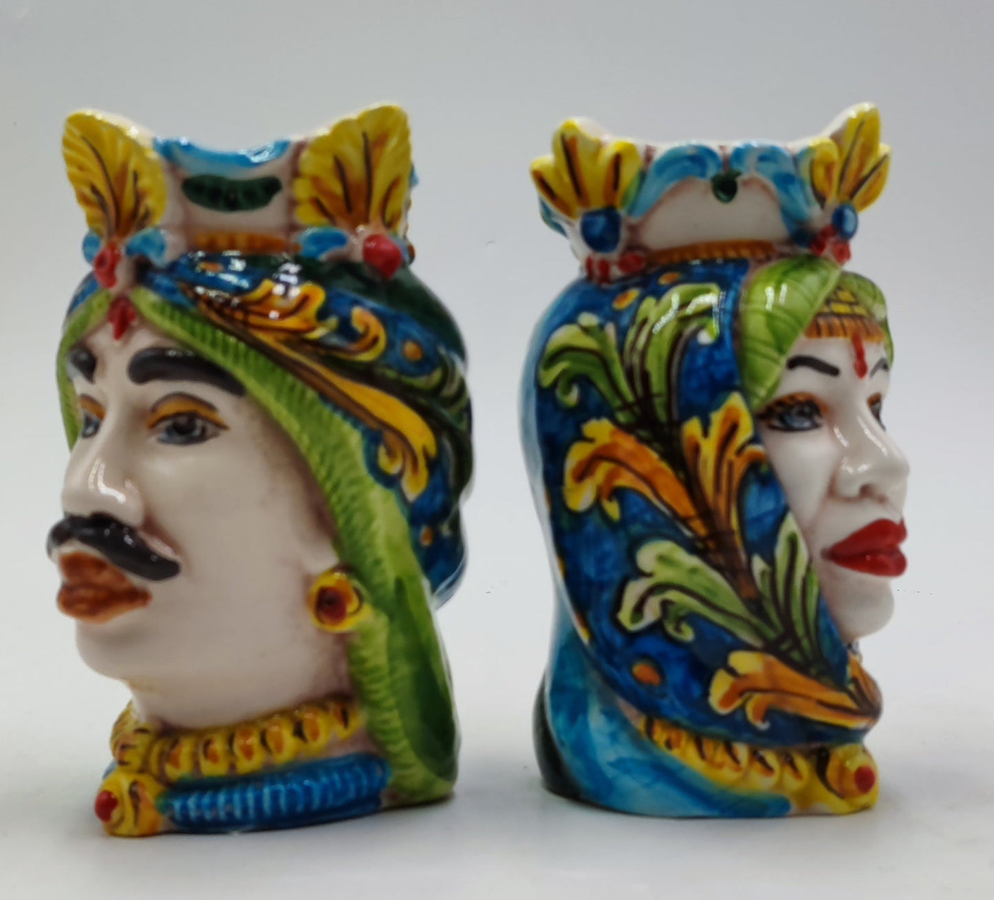 Miniature Marvels: Teste di Moro 15cm Ceramic Delights of Ceramica di Caltagirone