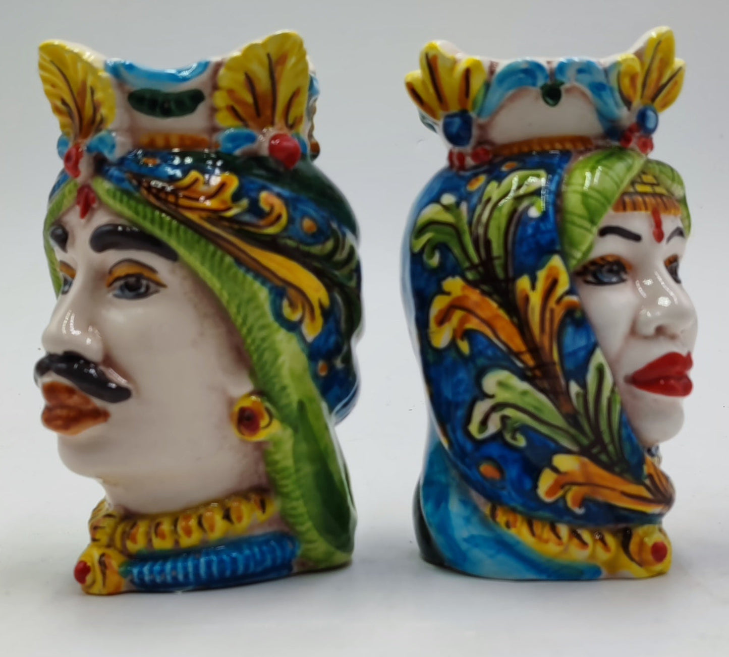 Miniature Marvels: Teste di Moro 15cm Ceramic Delights of Ceramica di Caltagirone