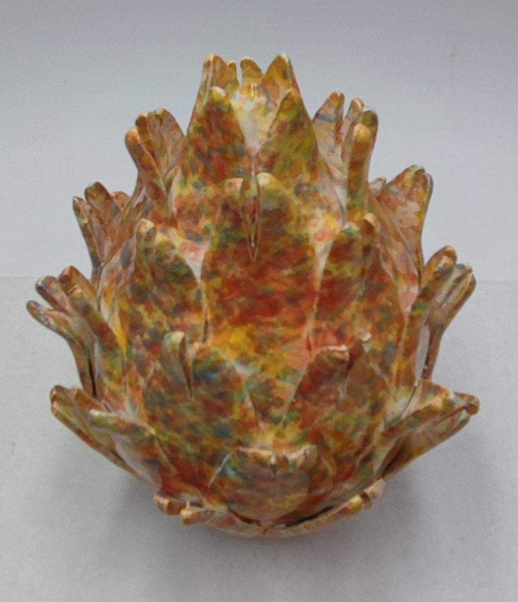Handcrafted Caltagirone Ceramic Artichoke – 15/16 cm (5.9"–6.3") of Sicilian Elegance