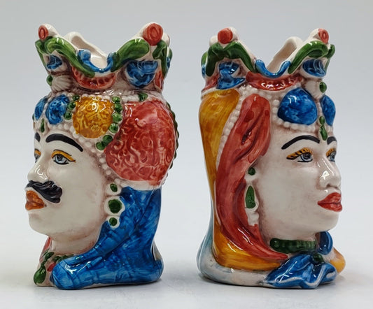 Handmade Sicilian Teste di Moro Ceramic Heads – 15cm (5.9”)