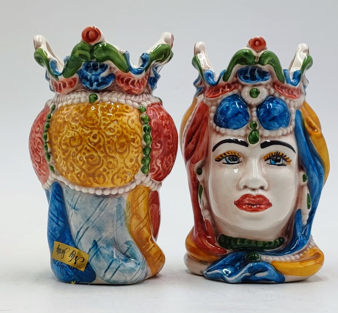 Handmade Sicilian Teste di Moro Ceramic Heads – 15cm (5.9”)