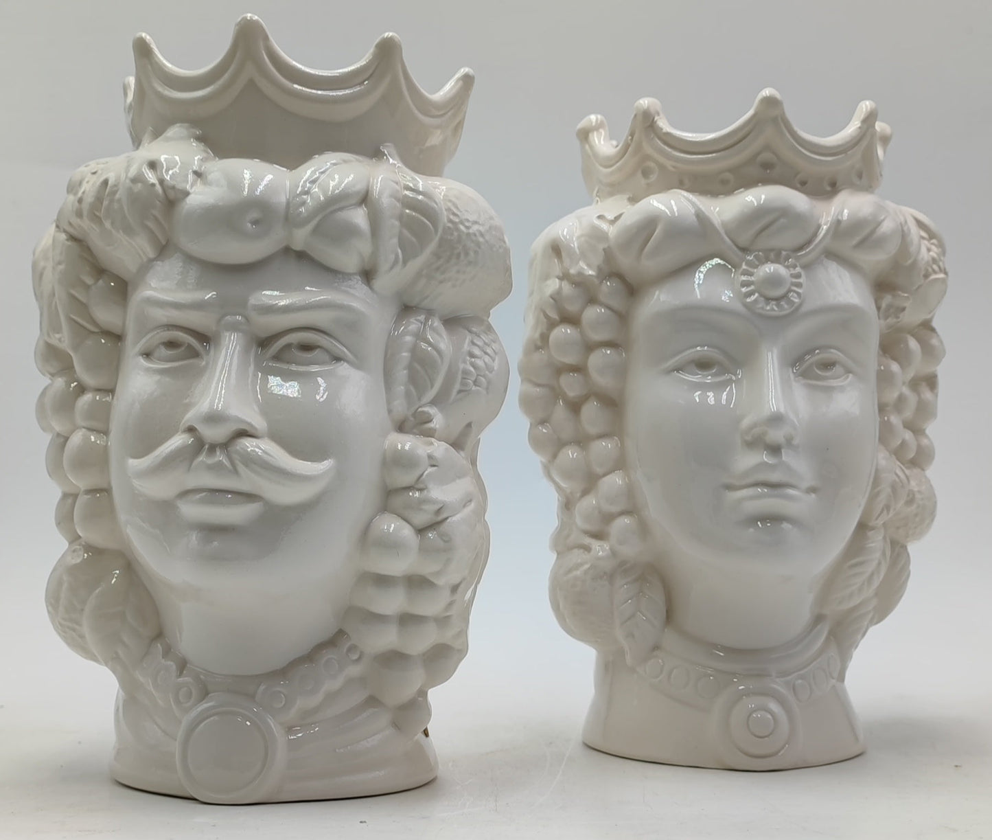 Ceramica di Caltagirone " Sicilian Moorish heads" Greek style 25H