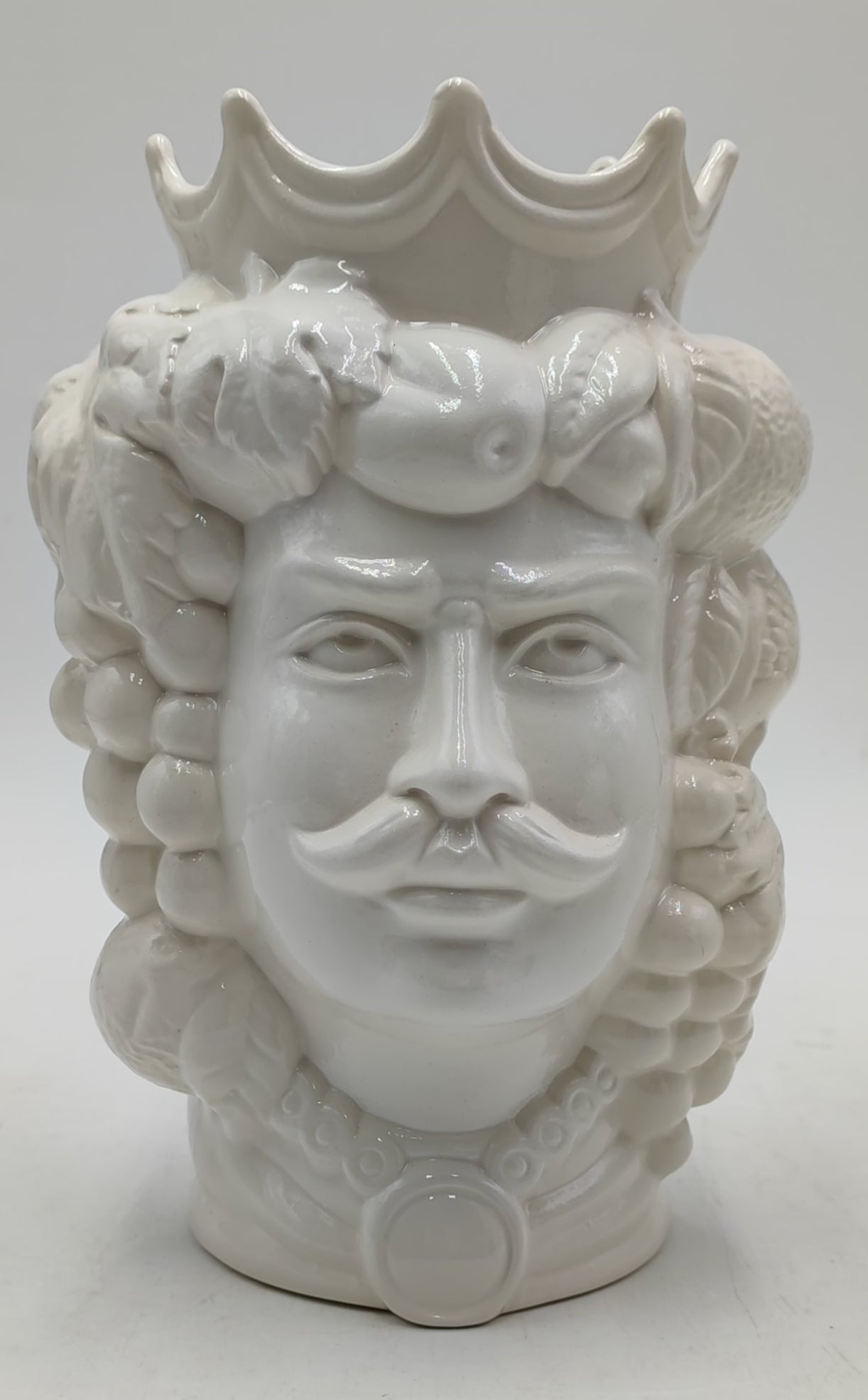 Ceramica di Caltagirone " Sicilian Moorish heads" Greek style 25H