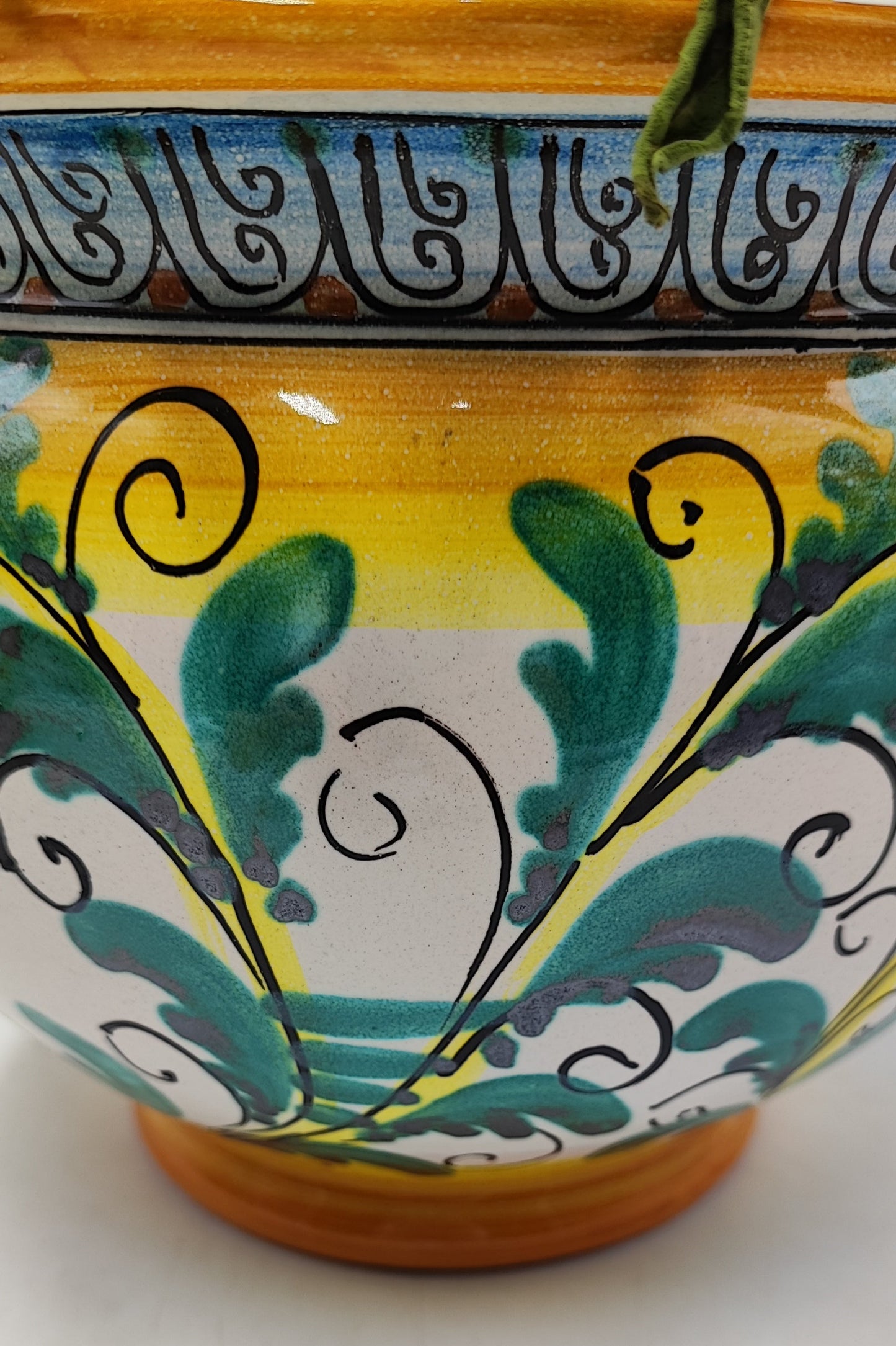 Handcrafted Caltagirone Ceramic Vase Holder- Hand-painted Beauty