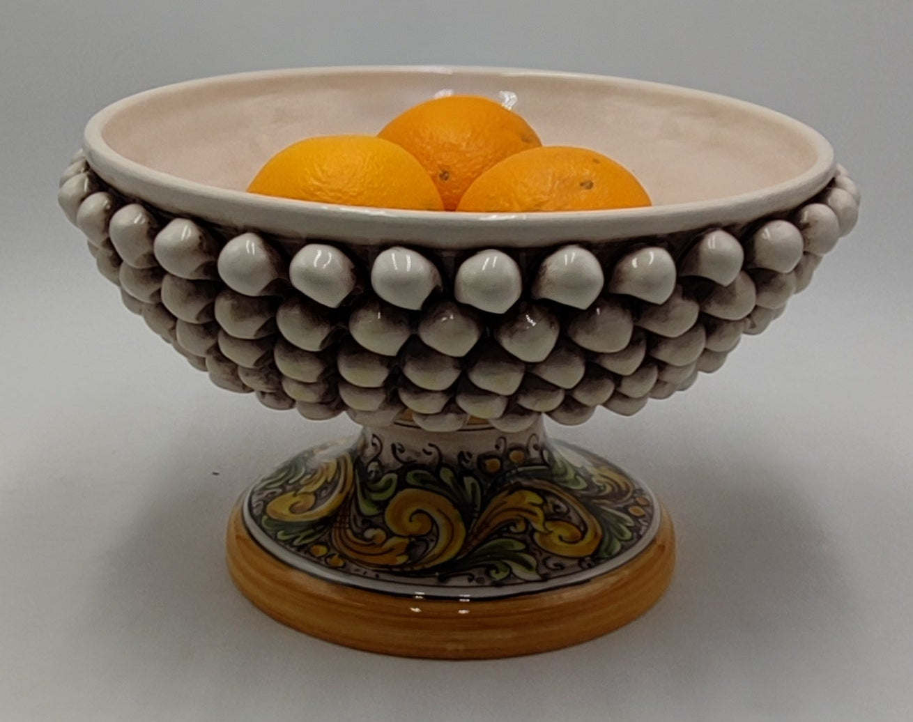 Handcrafted Italian Ceramica di Caltagirone Centerpiece Bowl