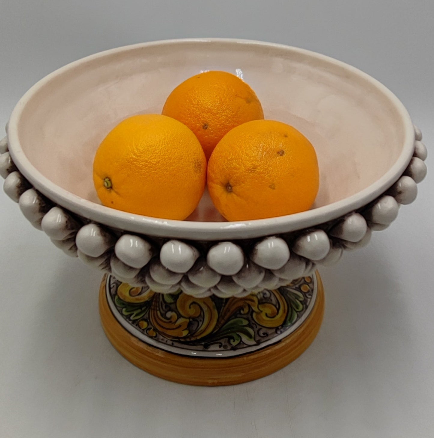 Handcrafted Italian Ceramica di Caltagirone Centerpiece Bowl