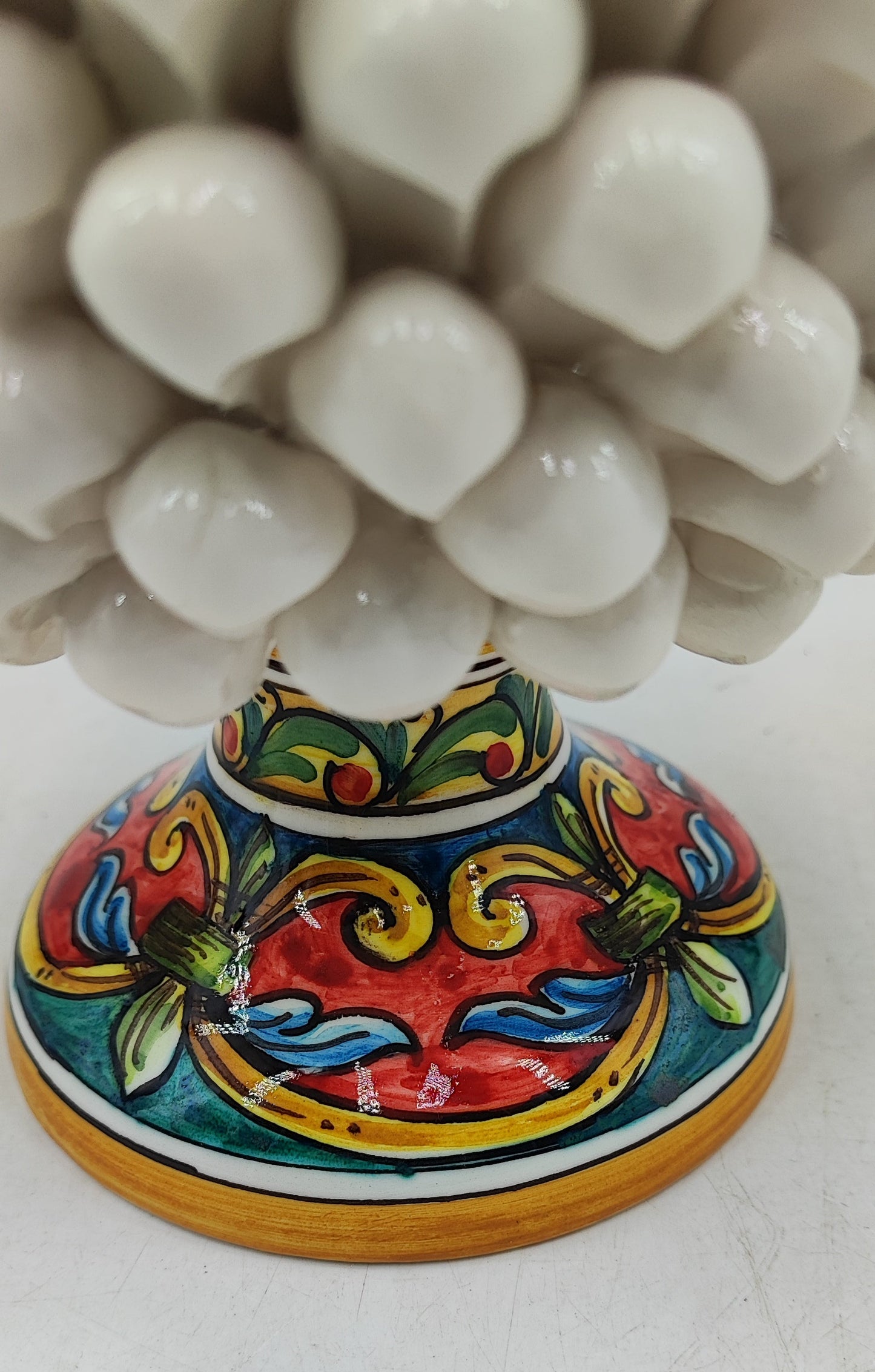 Handcrafted Caltagirone Ceramic Pine Cone: Sicilian Good Luck Symbol