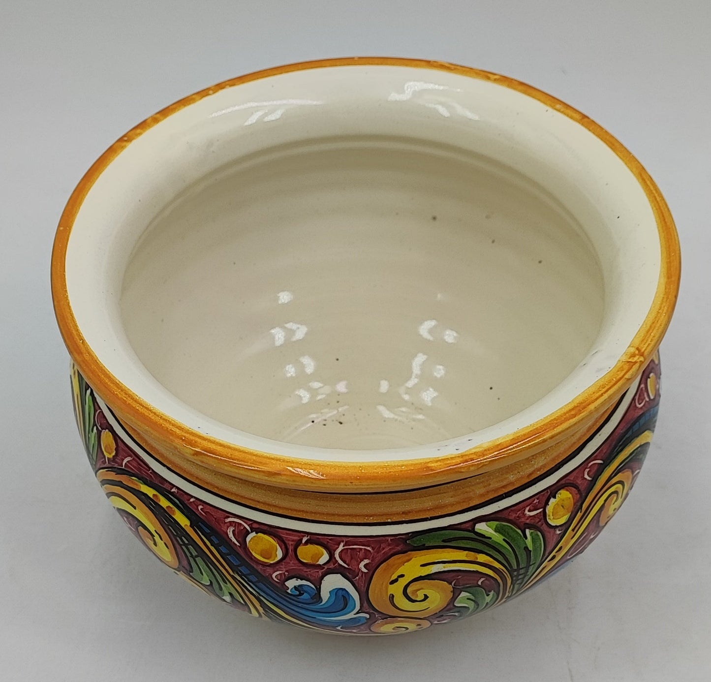 Handcrafted Caltagirone Ceramic Vase Holder- Hand-painted Beauty