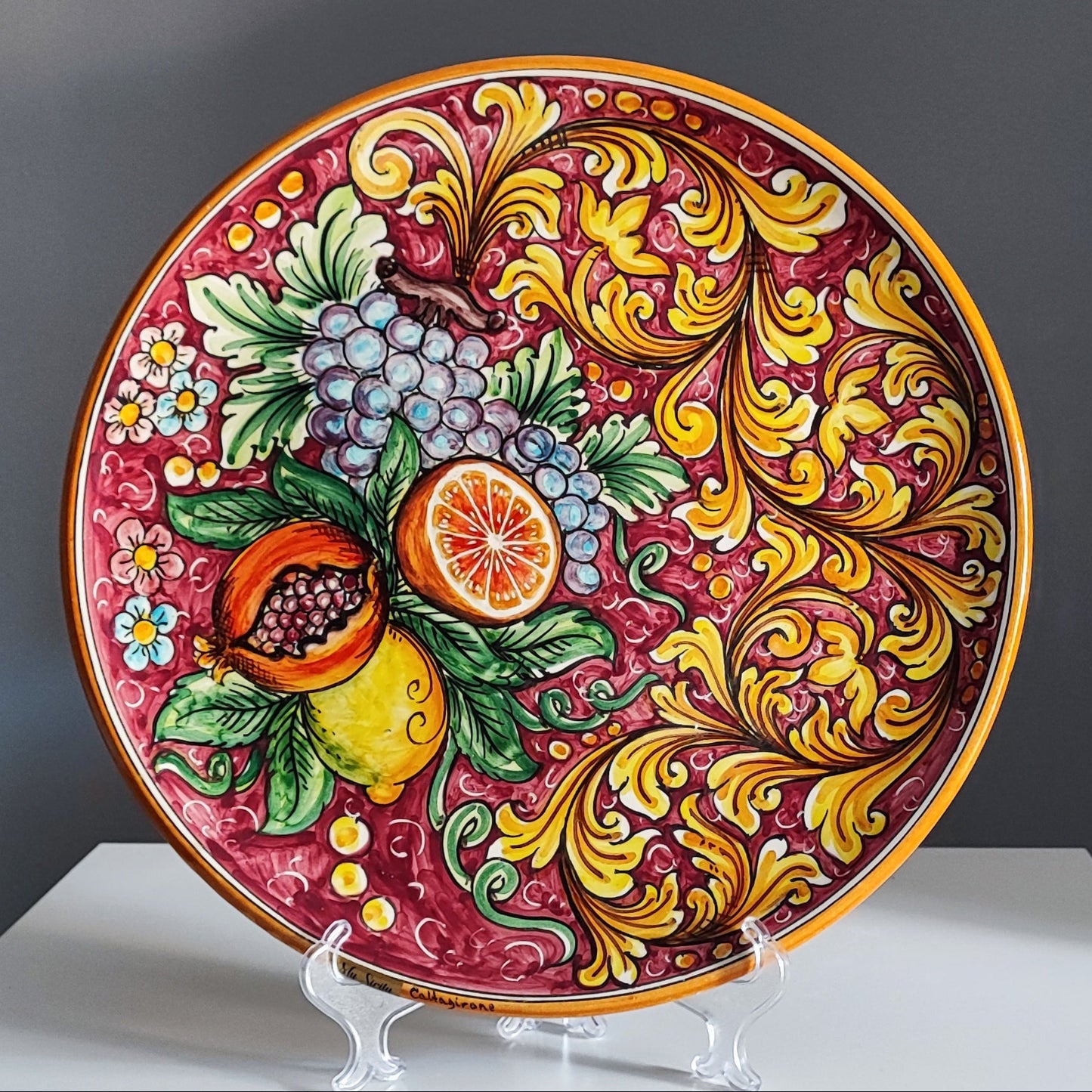 Caltagirone Baroque Ceramic Plate