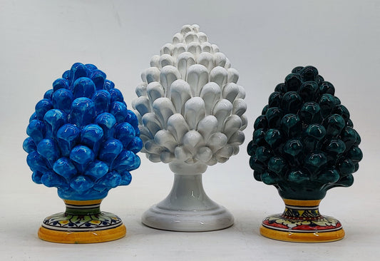 Handmade Sicilian Ceramic Pine Cone – Italian Pigna Good Luck Home Decor
