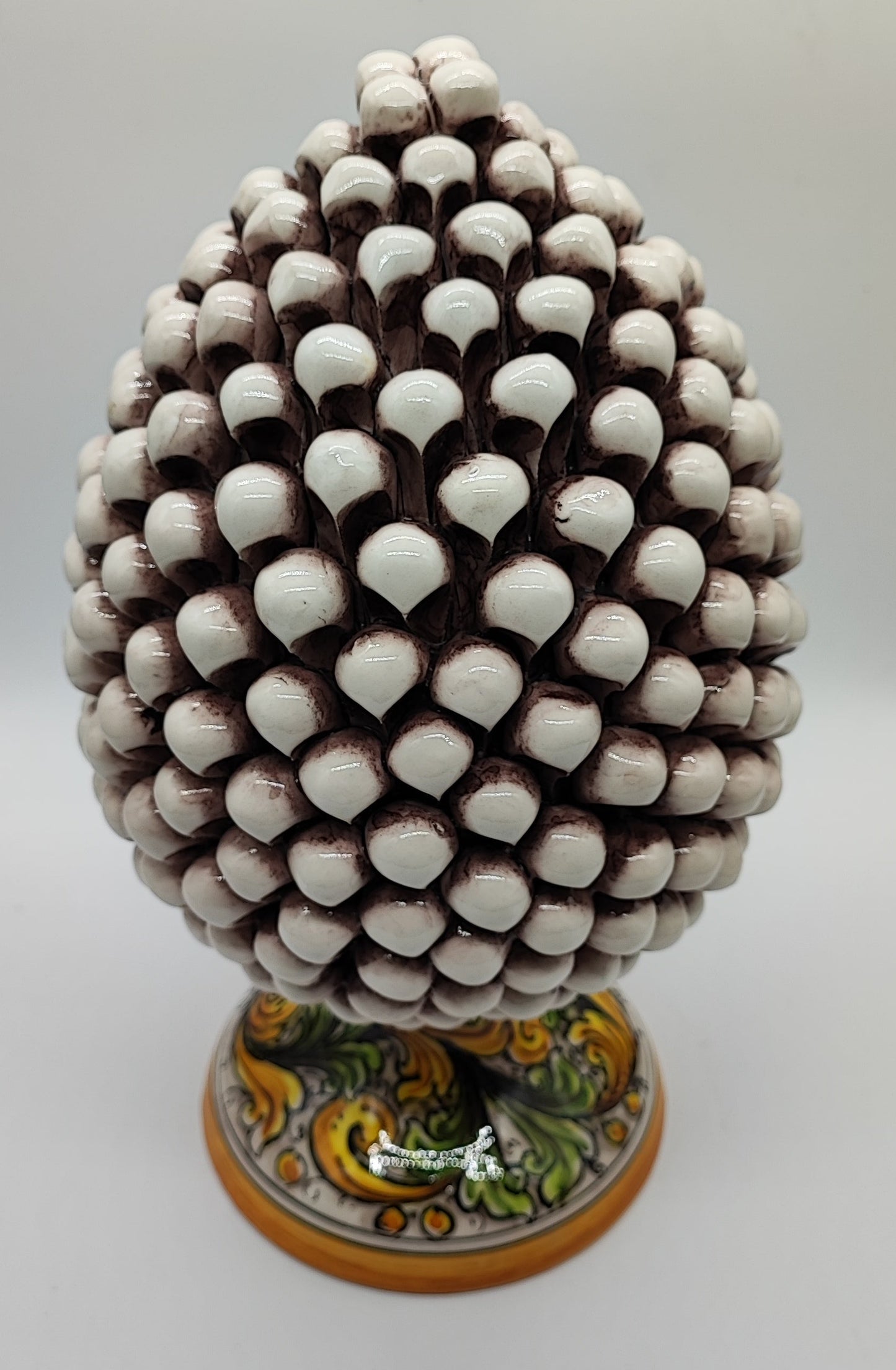 Sicilian Ceramic Pine Cone 32 cm – Handmade Italian Pigna