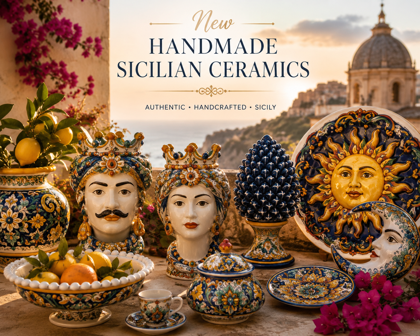 Luxury Handmade Sicilian Ceramics from Caltagirone, Sicily