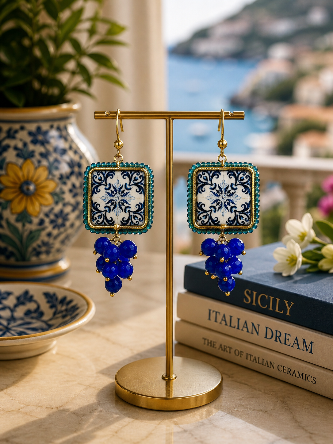 Handmade Sicilian Earrings – Ceramica di Caltagirone