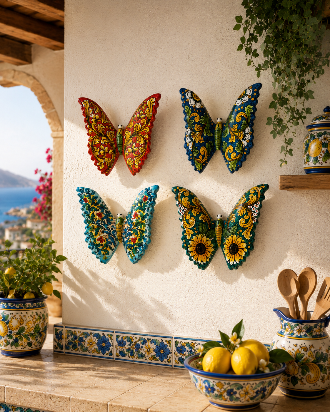 ceramiche siciliane da appendere al muro
