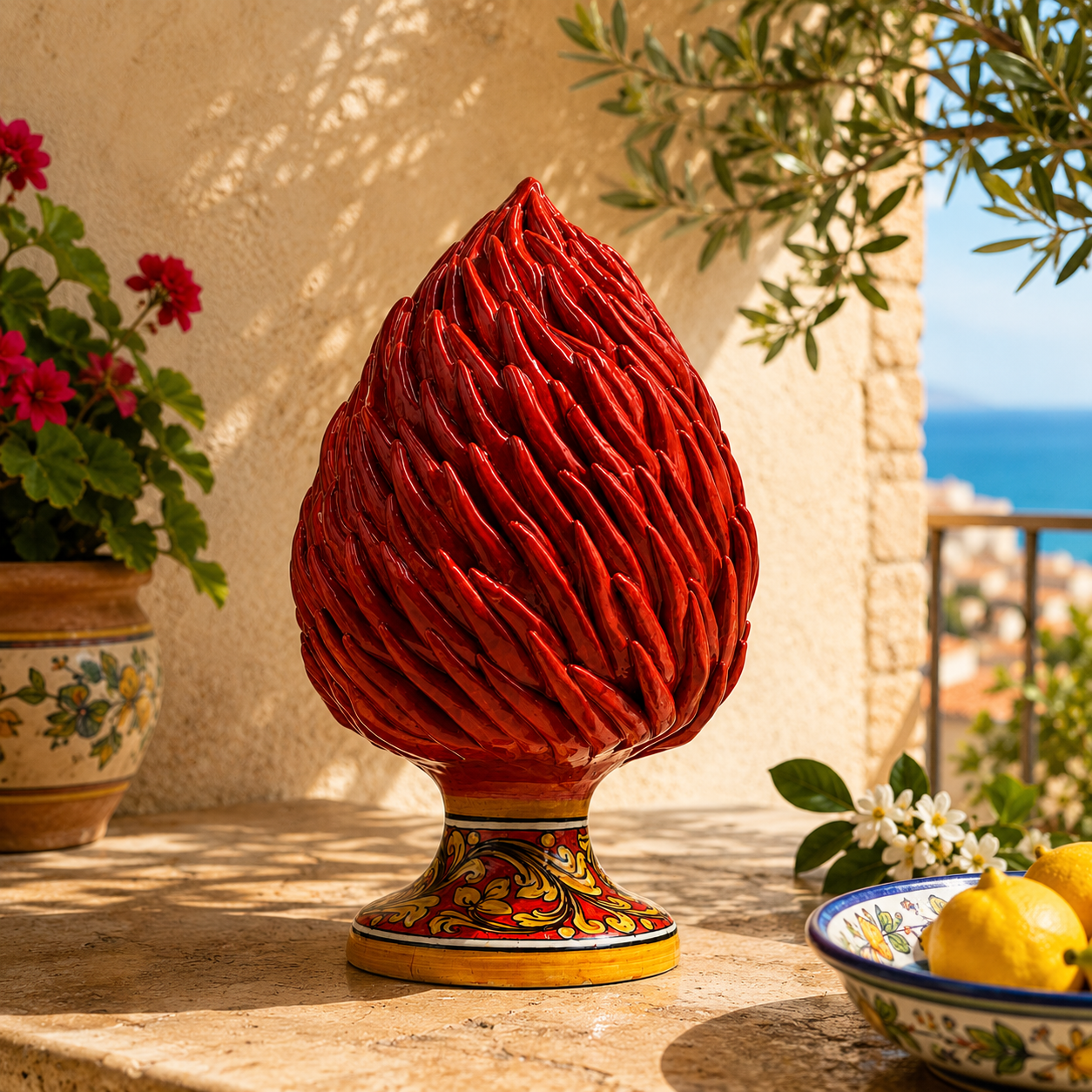 Handmade Sicilian Ceramic Pine Cones – Ceramica di Caltagirone