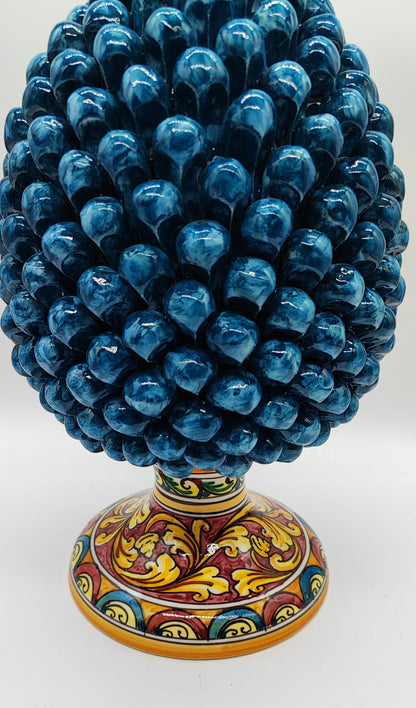 Sicilian Ceramic Pine Cone 32 cm – Handmade Italian Pigna