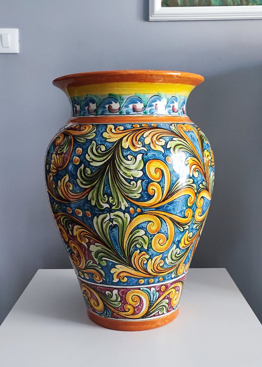 Large Caltagirone umbrella stand