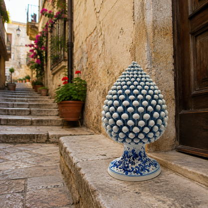 Large Sicilian Ceramic Pine Cone 42 cm – Handmade Italian Pigna
