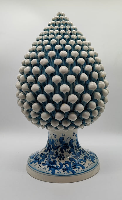 Large Sicilian Ceramic Pine Cone 42 cm – Handmade Italian Pigna