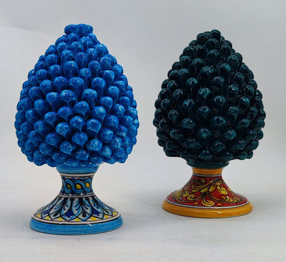 Large Handmade Sicilian Ceramic Pine Cone – Italian Pigna Home Decor