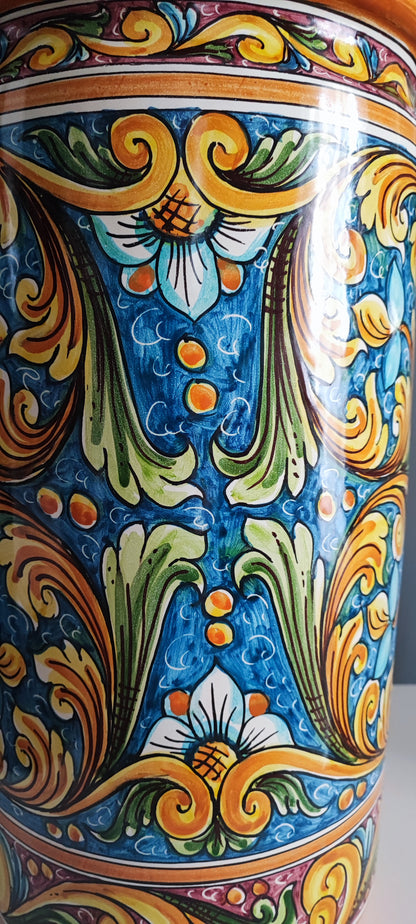 Colorful Caltagirone pottery stand