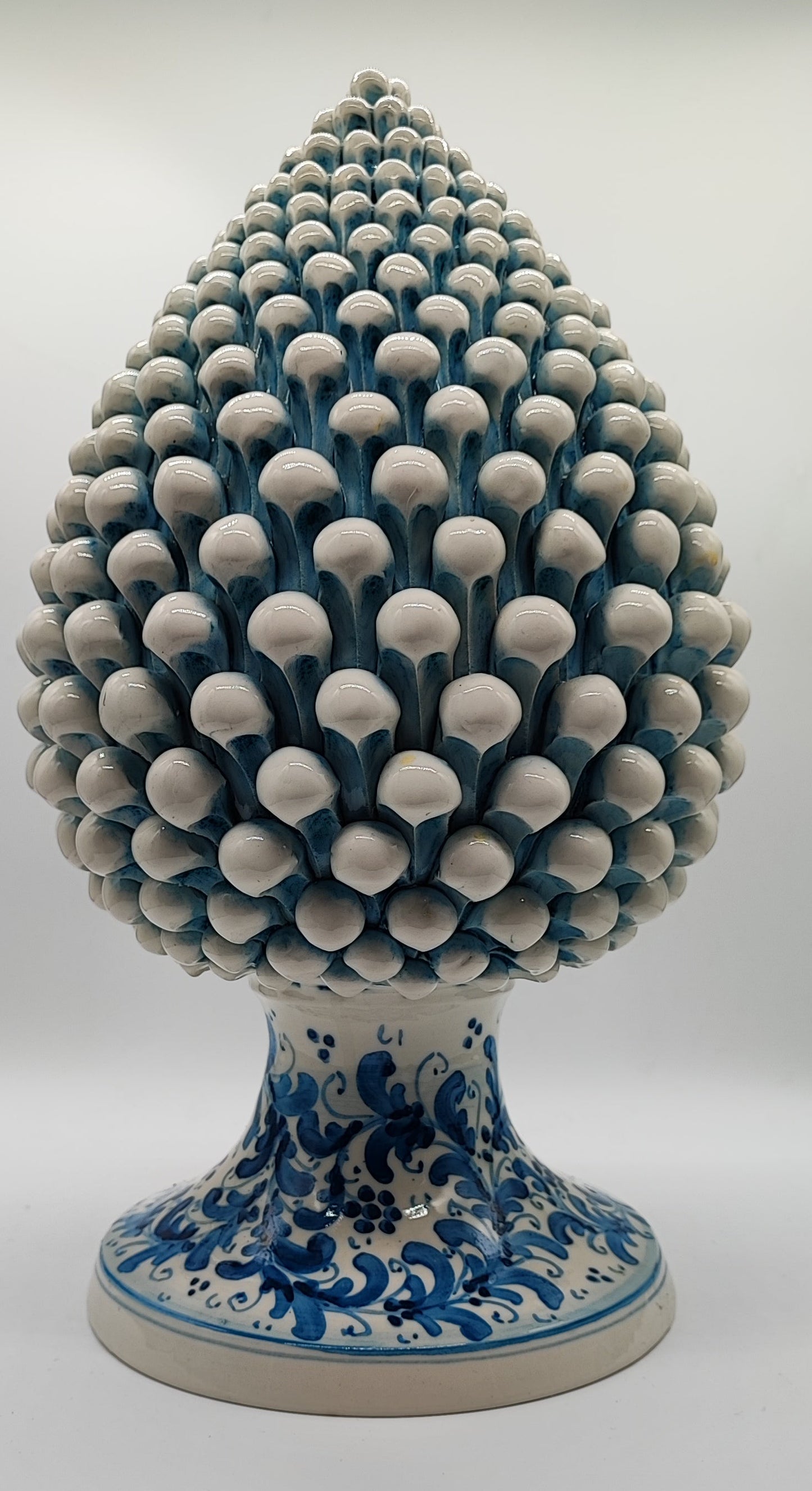 Large Sicilian Ceramic Pine Cone 42 cm – Handmade Italian Pigna