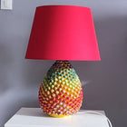 Sicilian Pine Ceramic Lamp of Caltagirone 55cm