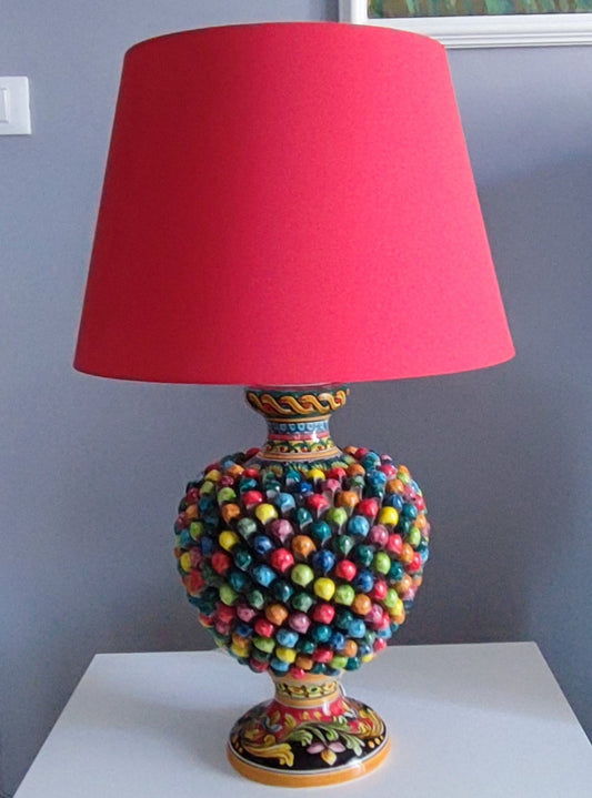 Pinecone ceramic lamp