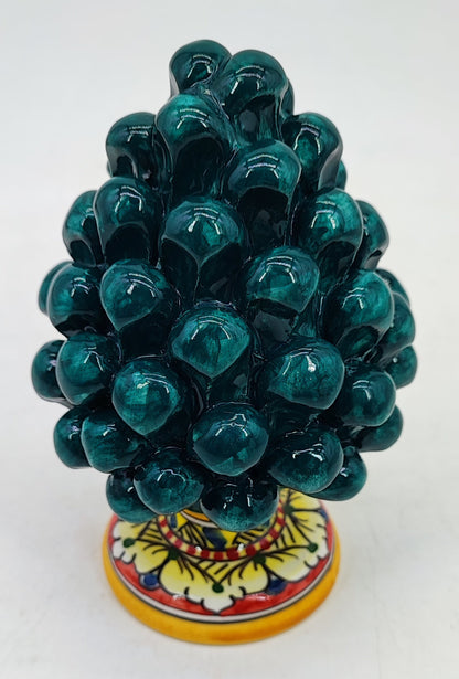 Handmade Sicilian Ceramic Pine Cone – Italian Pigna Good Luck Home Decor