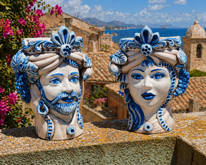Mediterranean Moorish Head Sculpture